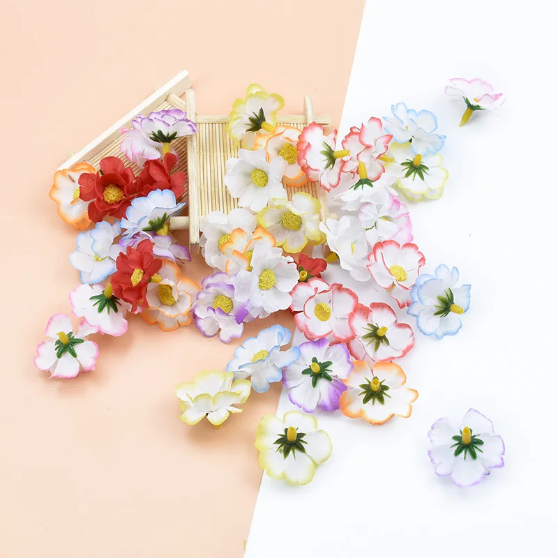 50 шт. искусственная шелковая Маргаритка тычинки DIY искусственный мини цветок с