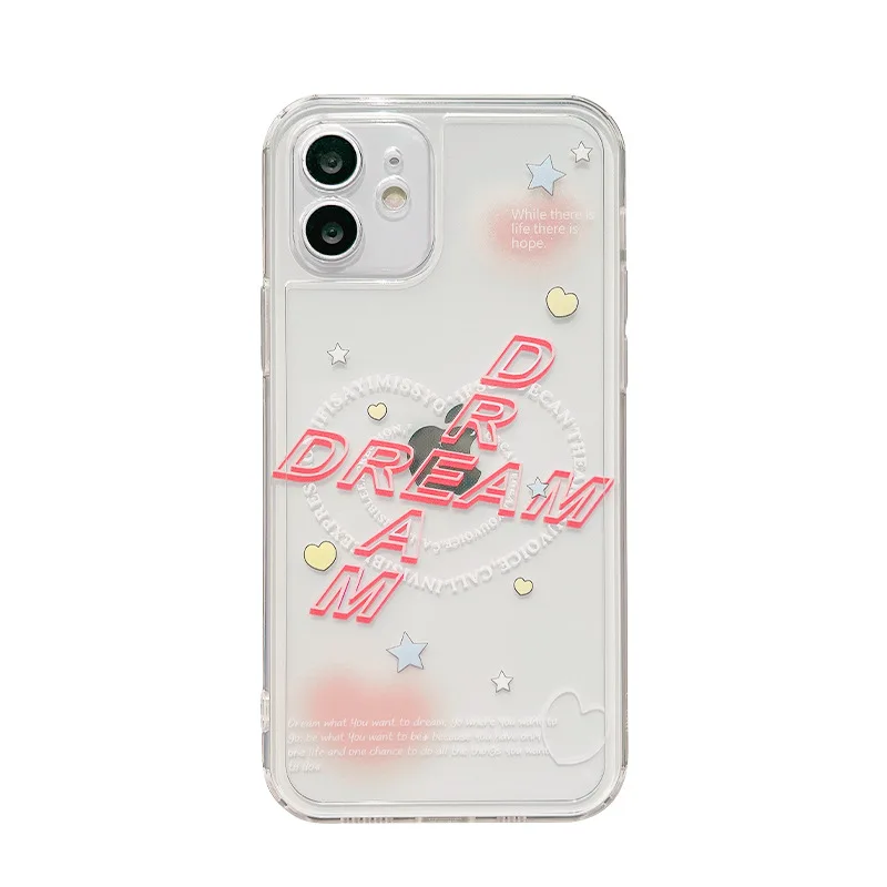 

Cute Simple Letters Transparent Phone Case For iPhone 12 Pro Max 11 Pro Max X Xs Max Xr 7 8 Puls SE 2020 Cases Soft TPU Cover