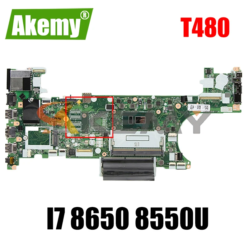 

For Lenovo Thinkpad T480 laptop motherboard ET480 NM-B501 W/ CPU i7 8650 8550U tested OK FRU 01YR340 01YR332 01YR364 Mainboard