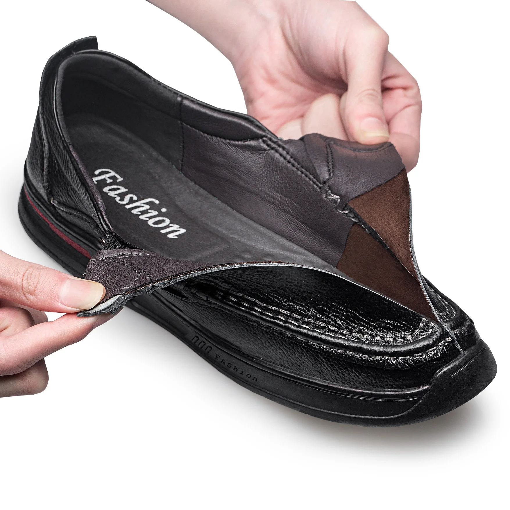 Кроссовки мужские из натуральной кожи повседневная обувь без шнуровки роскошные