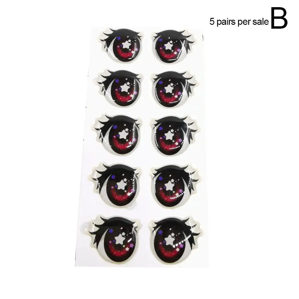 Прозрачные наклейки для кукол глаз в форме капли милые Мультяшные самоклеящиеся