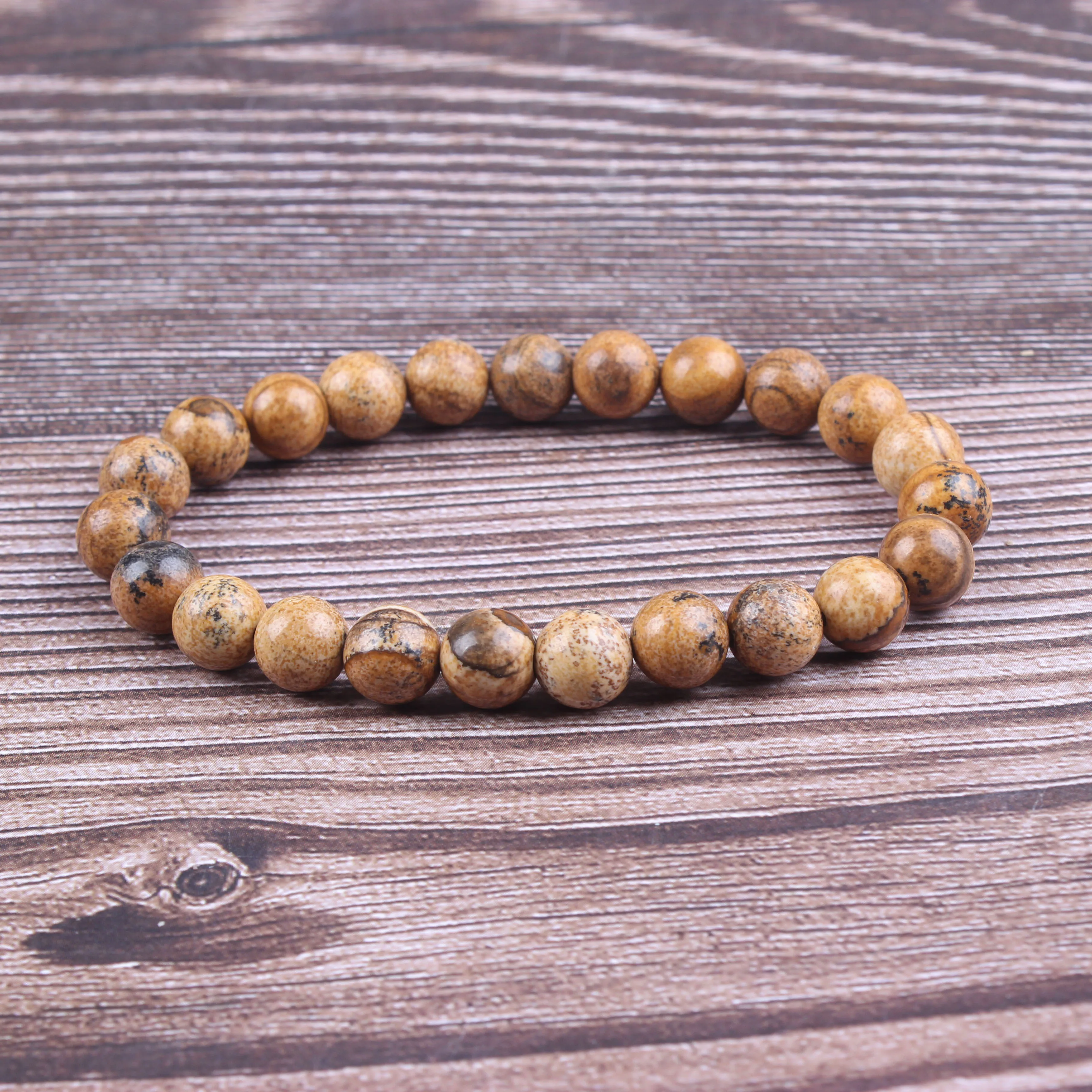 

Fashion jewelry 6 / 8 / 10mm miscellaneous stone bracelet natural jewelry beads are suitable for men's and women's accessories