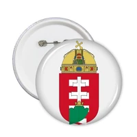 hungary europe national emblem round pins badge button clothing decoration gift 5pcs