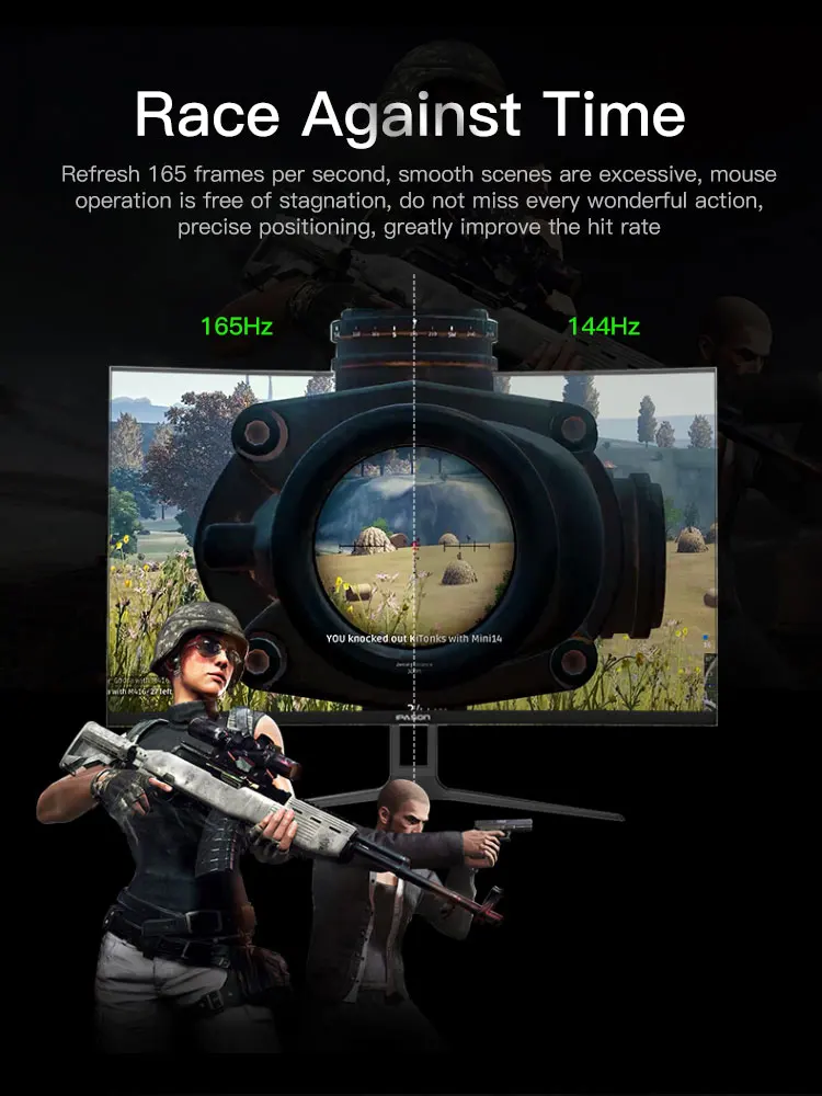 IPASON 31,5 дюйма/2 K HD/165 Гц изогнутый e-sports/лучше, чем 144 Гц дисплей PS4 интернет кафе ЖК-экран для настольного компьютера