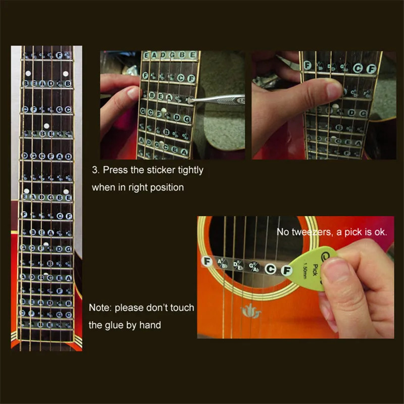 Акустическая гриф электрогитары музыкальные наклейки/Стикеры для продажи