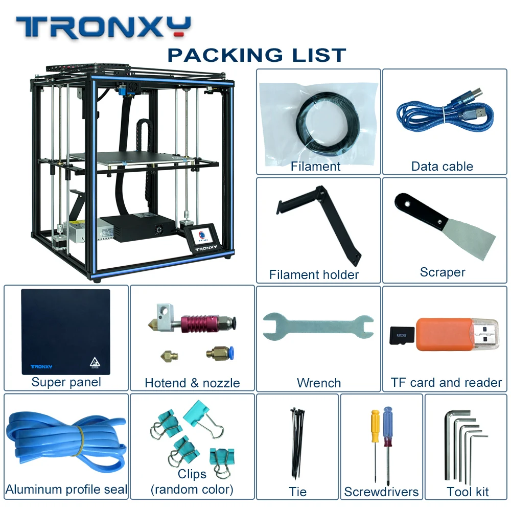 Tronxy X5SA PRO 3d принтер FDM линейная направляющая Высокая точность Titan Экструдер 3D DIY комплект стабильная материнская плата авто уровень машина