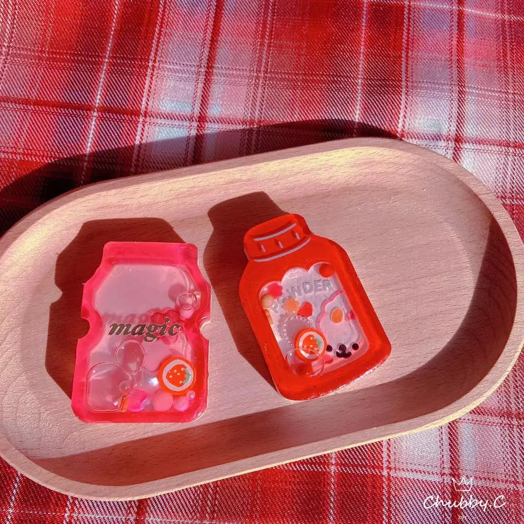 

3D cute Yogurt bottle shape quicksand drinking bottle resin shaker mold jar shape silicone mold handmade replication