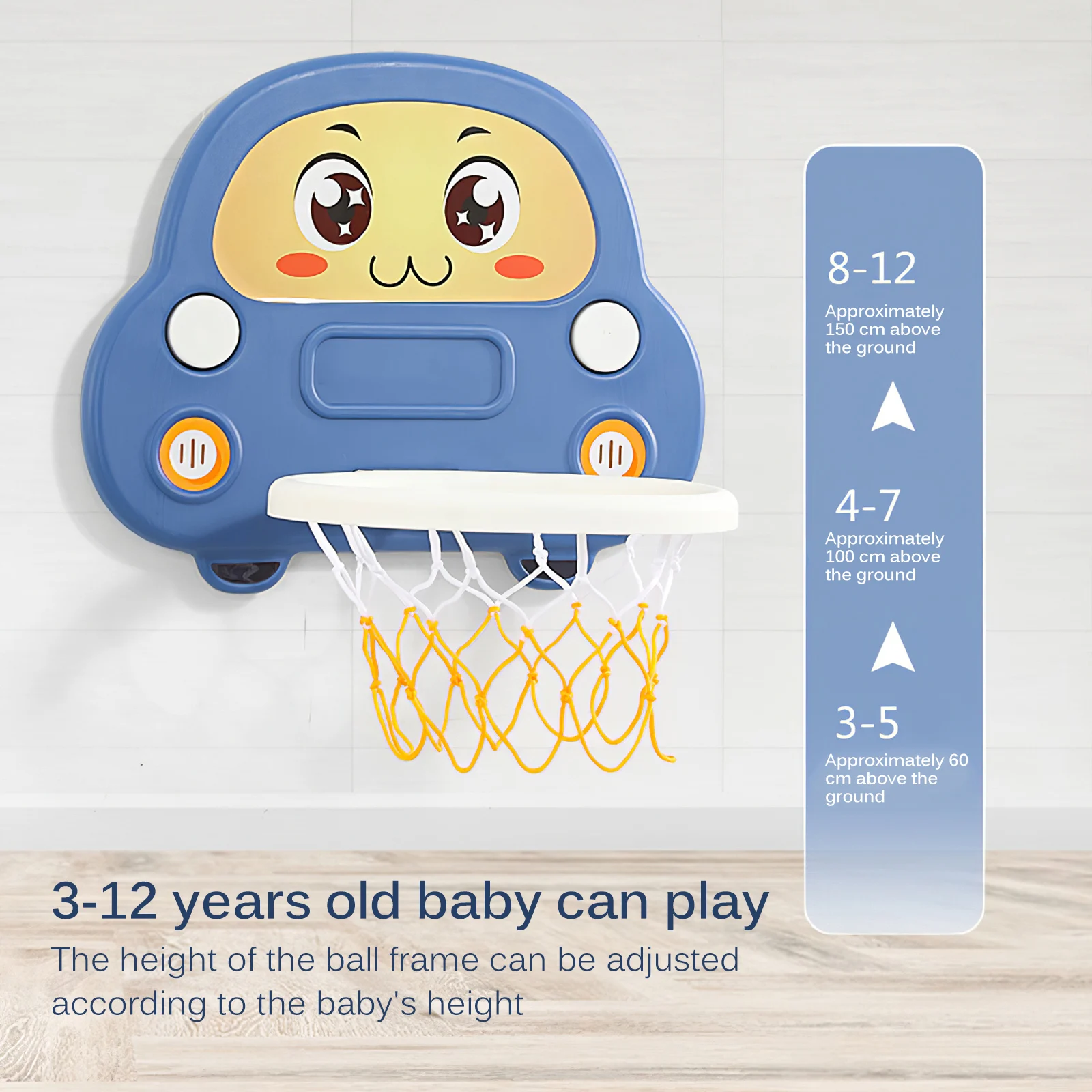 

Children'S Basketball Frame Baby Throwing Toys Basketball Basket Wall Hanging DormitoryBasketball Hoop Funny Basketball Kit