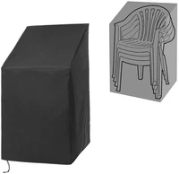 outdoor garden terrace stackable chair dust cover storage bag furniture protection cover furniture waterproof black