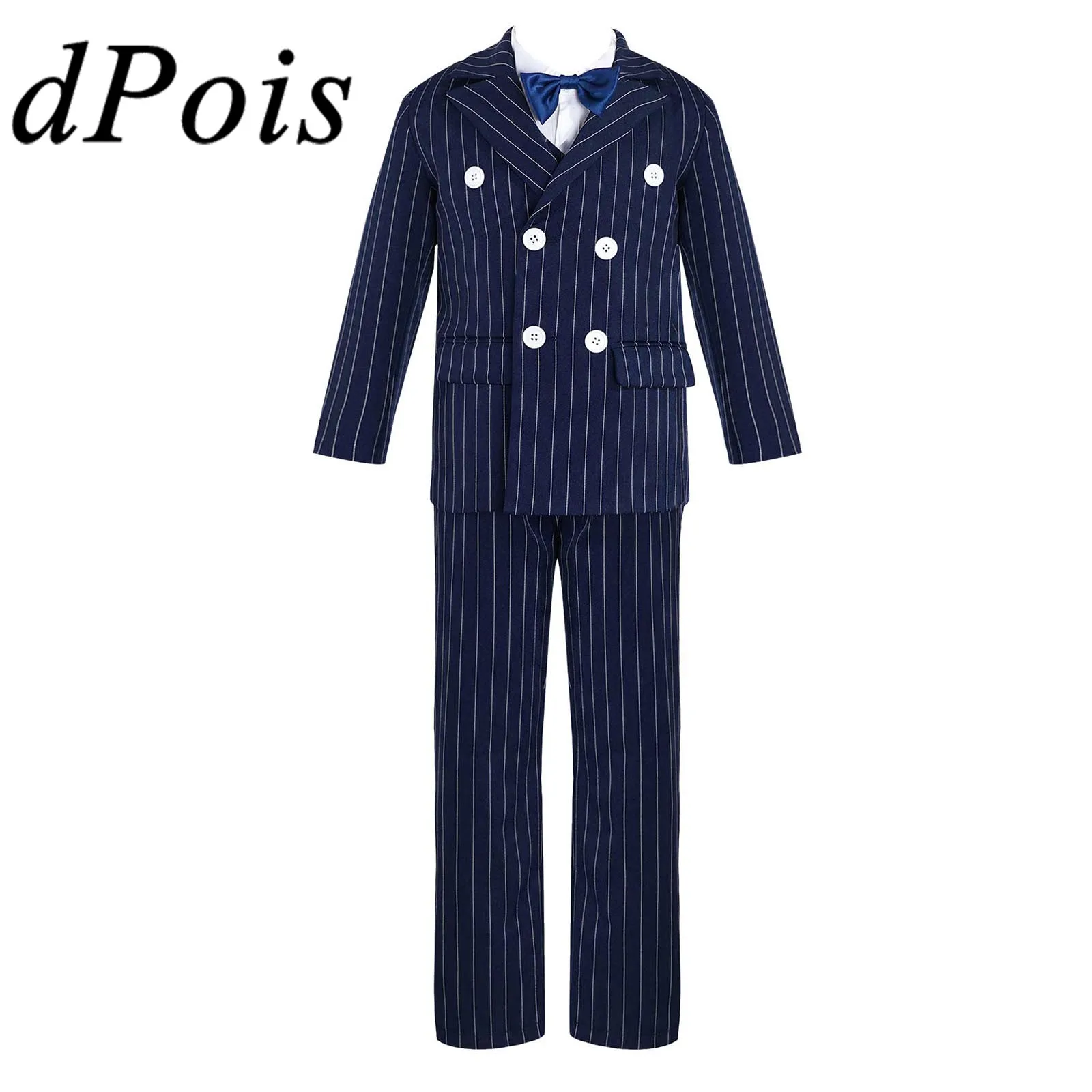 

Spring Autumn Boys Suit Set Dress Outfit School Uniforms Children Party Host Costume Teens Kids Blazer Vest Pants Clothing Sets