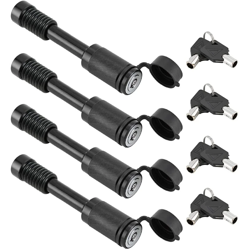 

Trailer Hitch Receiver Lock Pin, Black Receiver Lock, Suitable for Class III Hitch, Trailer, Truck, Car, (Pack of 4)