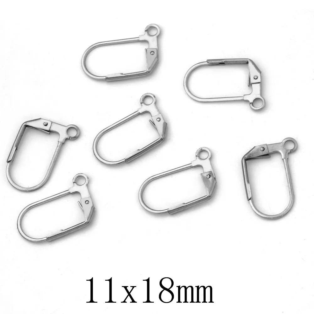 

20pcs 11x18mm Stainless Steel Ear Clip Base Earring Hooks Clasps Settings Simlple Earrings Clips for DIY Earrings Ear Jewelry