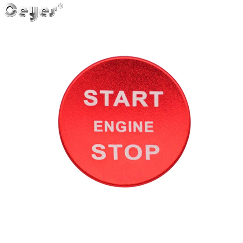 Red Button Cover Ceyes аксессуары для стайлинга автомобилей Start Stop крышка кнопки запуска двигателя накладка наклейка чехол для Land Rover Discovery Sport 5 Range Rover - Название цвета: Red Button Cover