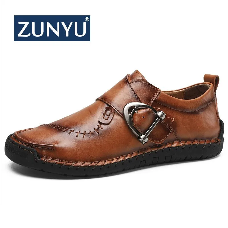 ZUNYU/новые удобные мужские повседневные туфли лоферы мужская обувь качественная