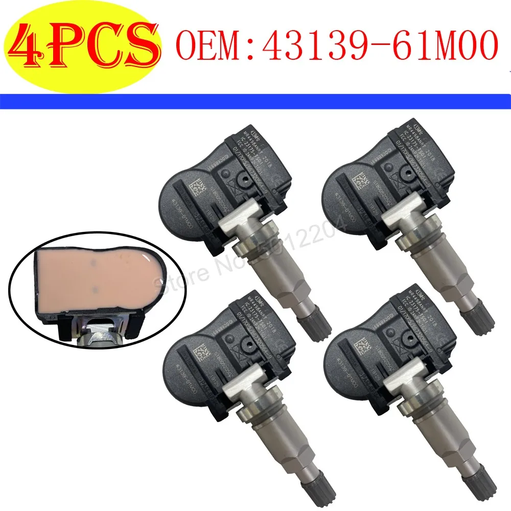 4 шт. датчик давления в шинах для Suzuki Vitara SX4 S cross Ignis Baleno Swift Jimmy 43139 61M00 4313961M00 43130