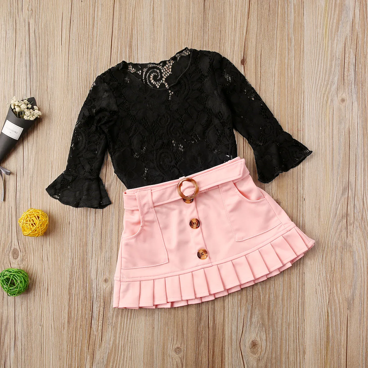 Новинка весенне осенний наряд для маленьких девочек кружевной топ с длинным