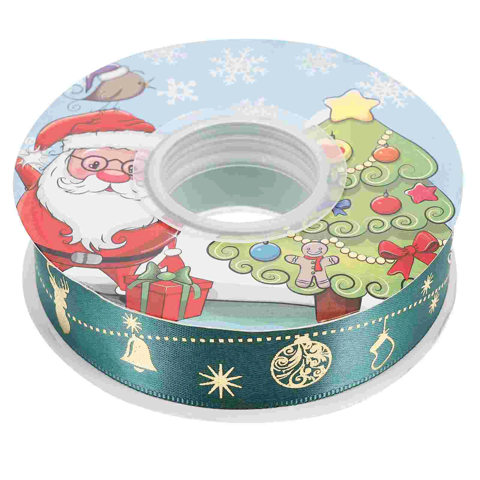 

1 Roll Christmas Bronzing Ribbon Decorative Ribbon Gift Box Wrapping Ribbon