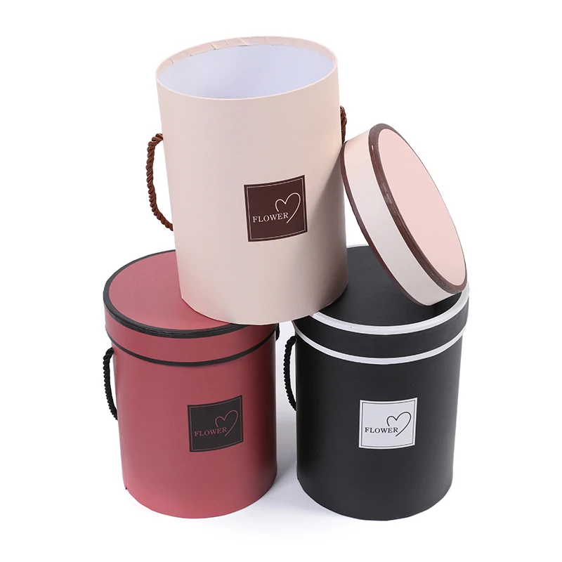 Коробка для цветов из крафт-бумаги с ручным удобным ведром 18*13 5 см | Дом и сад