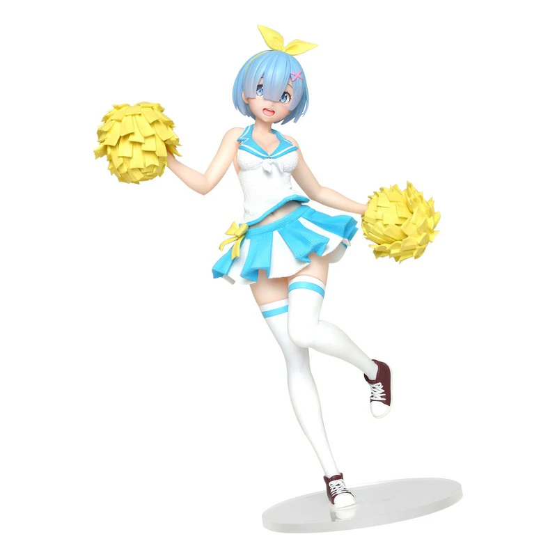 

From Zero Rem 23Cm Cheerleaders Anime Figure Pvc Model Collectibles Anime Toys Gift Japanese Anime Figure Model Ornaments