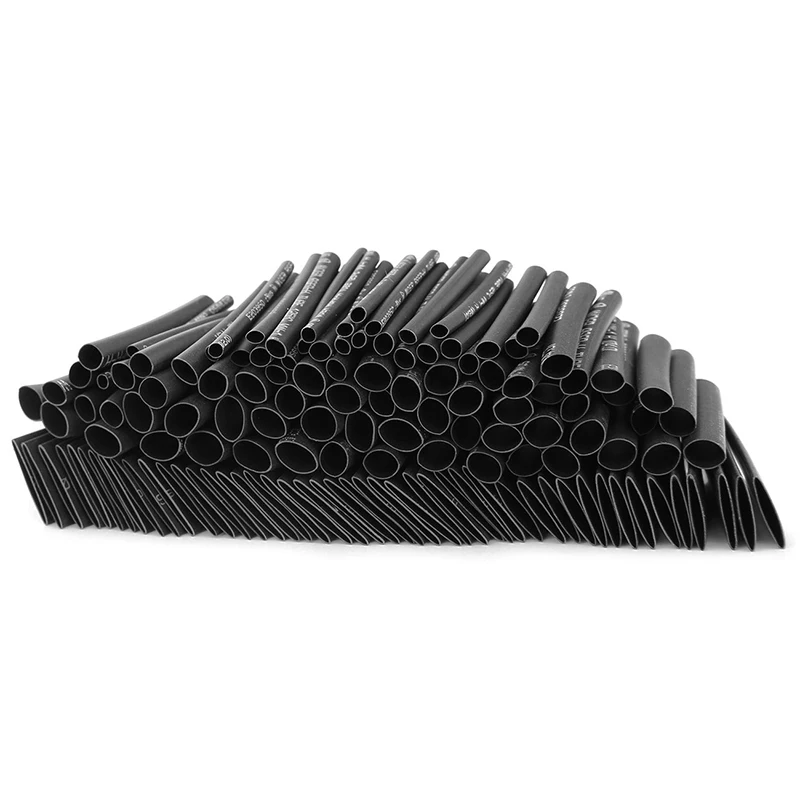 532 шт термоусадочные трубки Черный термоусадочный трубчатый электрод