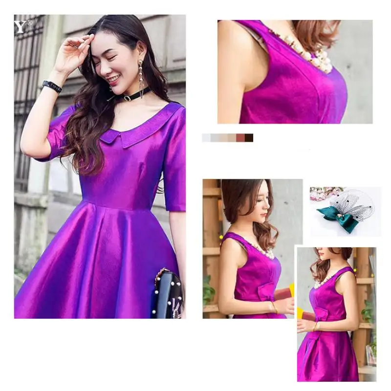 Растягивающаяся сатиновая ткань нейлоновая полиэфирная для платья свадебные