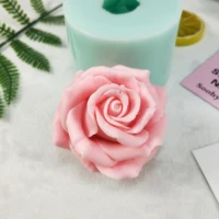 bloom rose flower shape 3d silicone mold soap making diy wedding cake mold cupcake jelly candy decoration craft baking tools