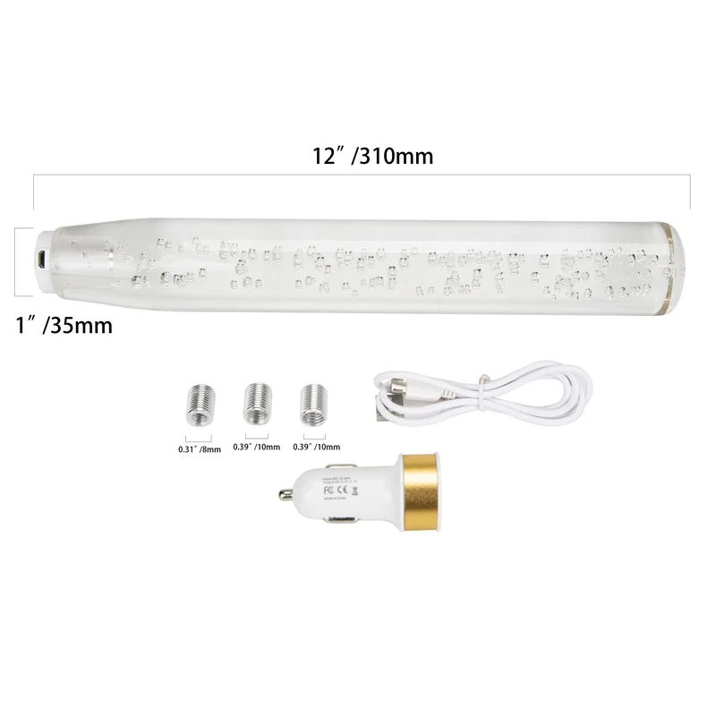 Светодиодсветильник Цветная Акриловая Светодиодная лампа 30 см прозрачная ручка