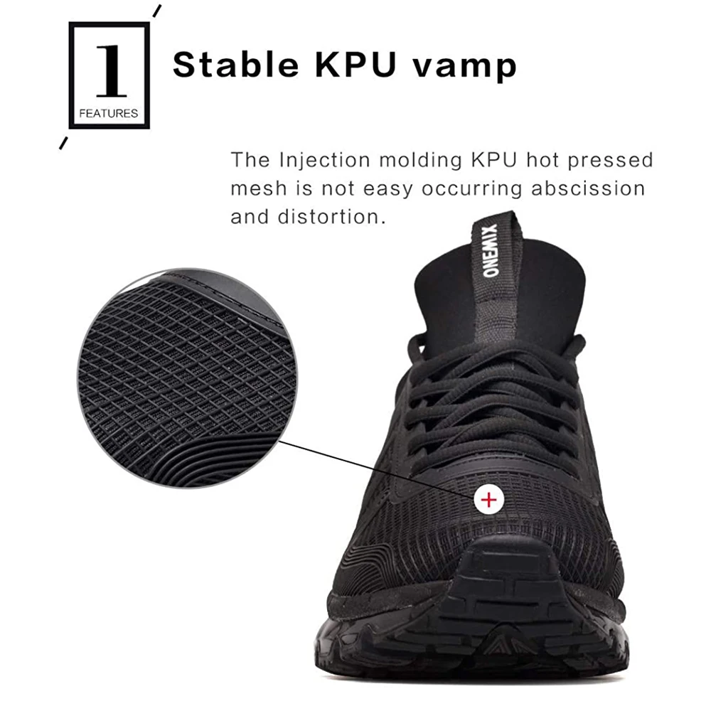 ONEMIX New Air Cushion Running Shoes Men's Lightweight Outdoor Comfortable Walking Sports Shoes Waterproof Women Boots Sneakers