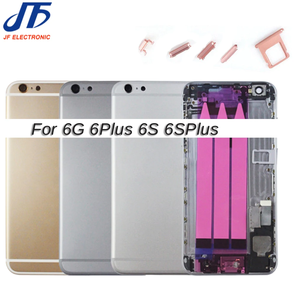 5 шт. Металлическая Задняя рама для iphone 6 6G 6S Plus Корпус в сборе крышка аккумулятора