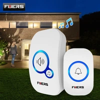 fuers wireless doorbell welcome bell intelligent home door bell alarm 32 songs smart doorbell wireless bell waterproof button