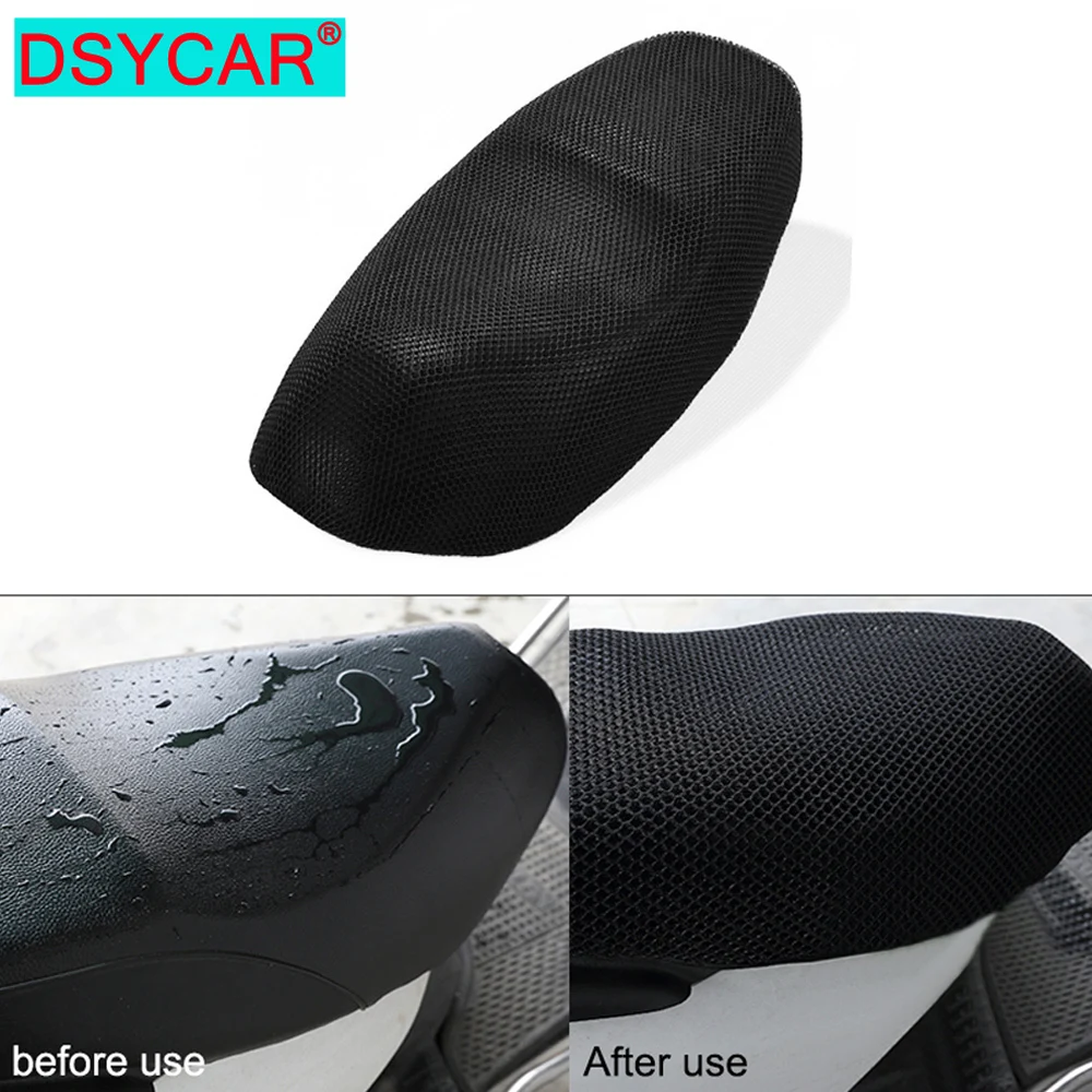 

1Pcs 5XL Anti-Slip 3D Mesh Fabric Seat Cover Breathable Waterproof Motorcycle Motorbike Scooter Seat Covers Cushion XXXXXL