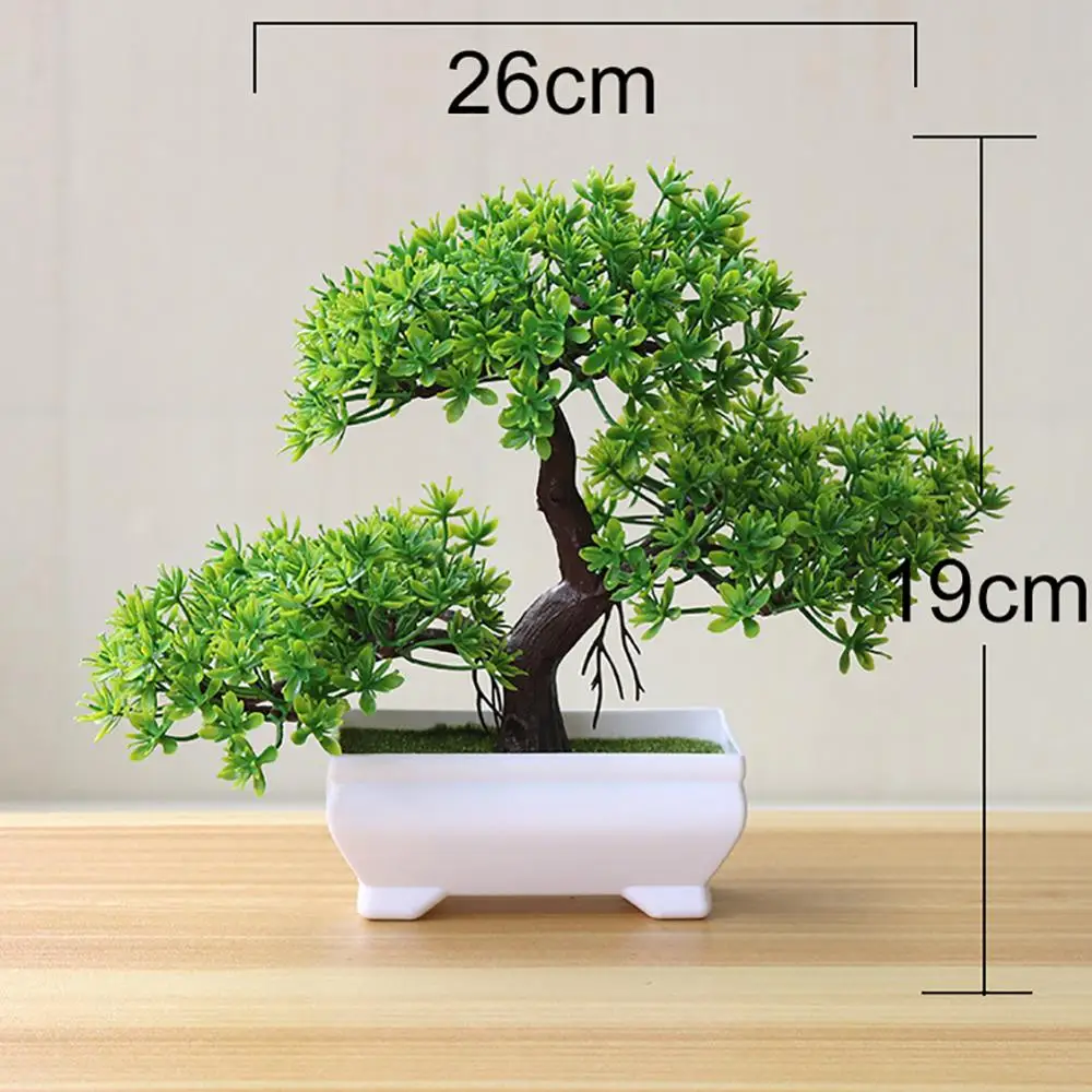Искусственный Зеленый горшок приветственный сосна имитирующий бонсай