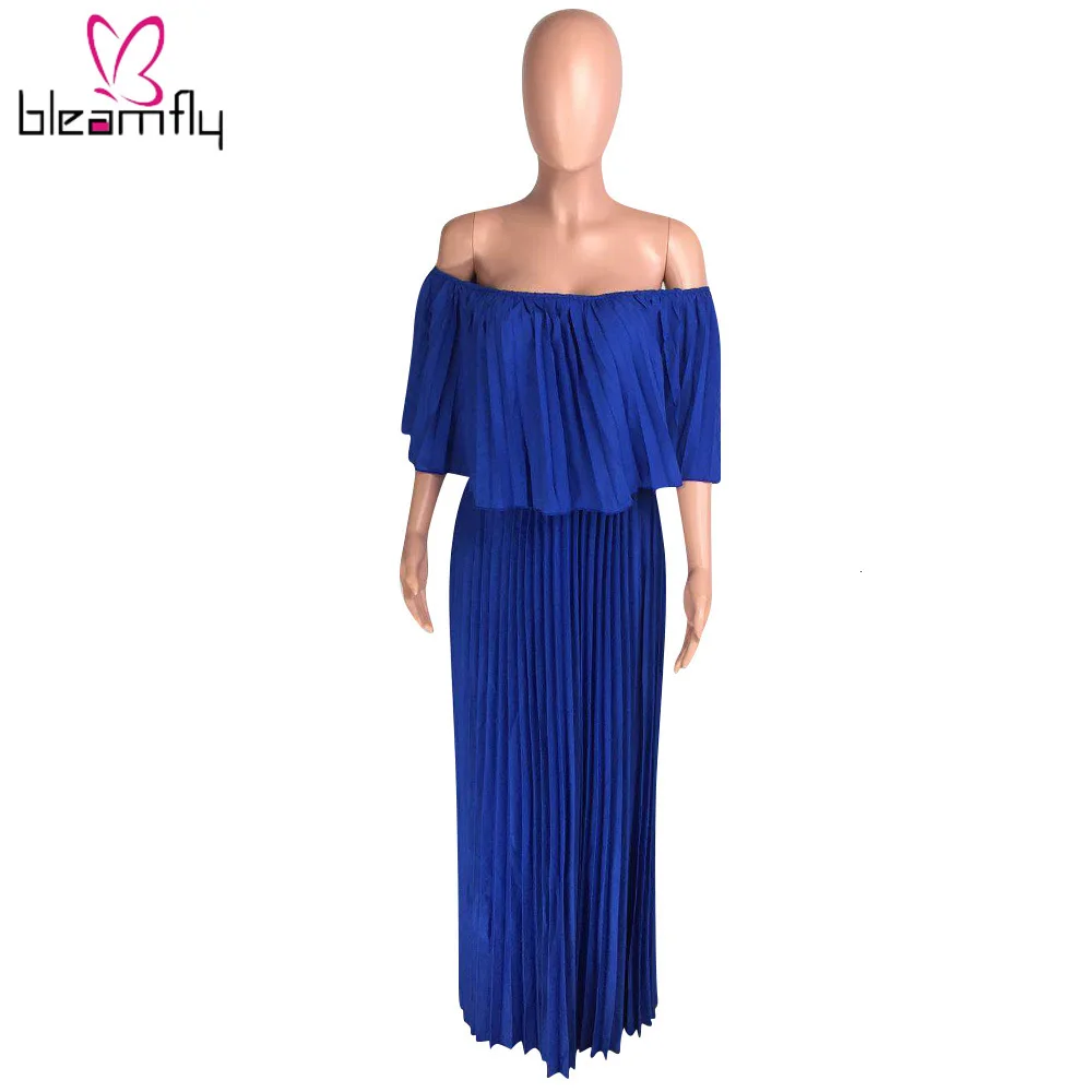 2019 женское осеннее летнее пляжное Плиссированное свободное платье винтажное