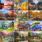GATYZTORY Алмазная вышивка, пейзаж, полная выкладка, квадратная алмазная живопись, Алмазная мозаика, полный пейзаж, вышивка крестиком, украшение для дома