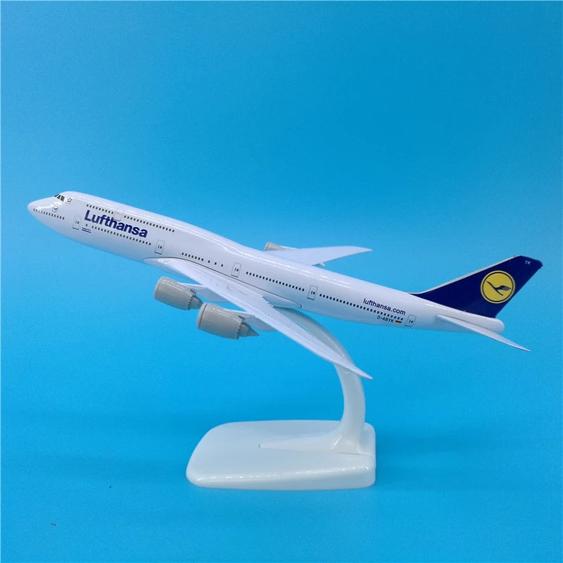 20 см Geman Lufthansa Boeing 747 пассажирский самолет моделирование статического твердого