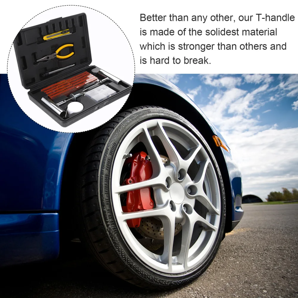 

68pcs/set Universal Tire Repair Kit Heavy Duty Tire Tool Tire Puncture Repair