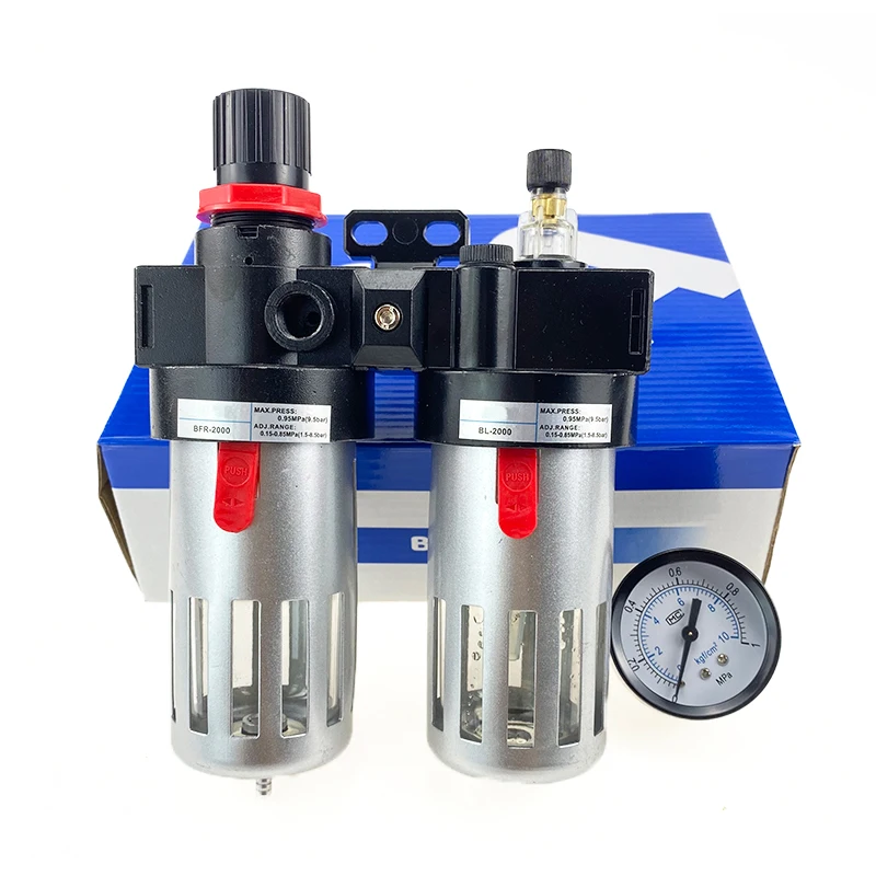 BFC2000 BFC3000 BFC4000 1/4 3/8 1/2 Air Compressor Oil Water Separator Filter Regulator Preparation Unit FRL Combination | Обустройство