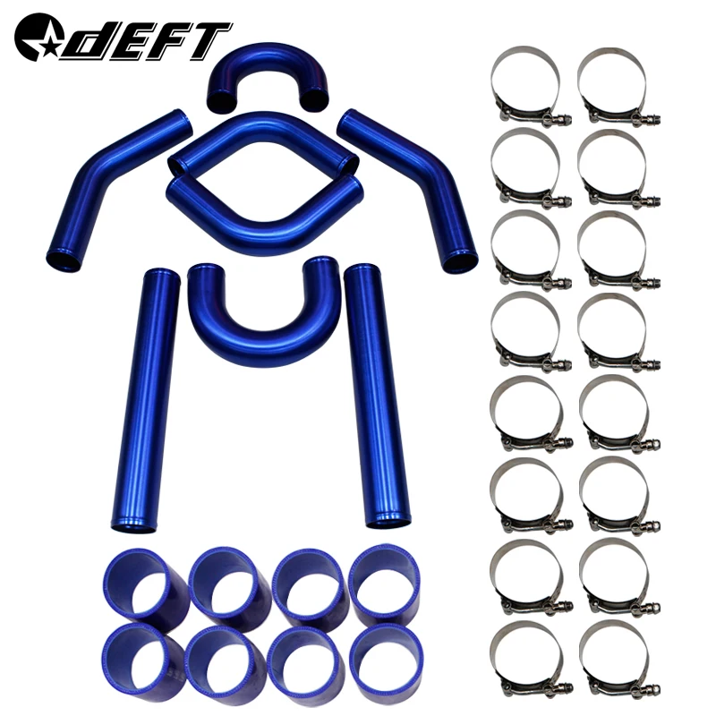 Универсальный алюминиевый комплект трубок для интеркулера DEFT зажим труб