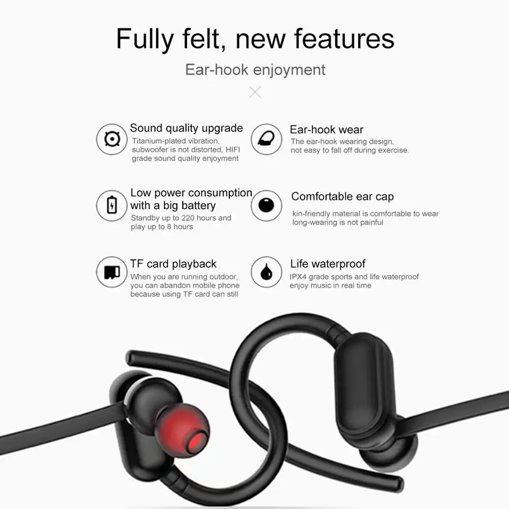 Bluetooth гарнитура 6D объемный звук наушники TF карта памяти стерео 5 0 для