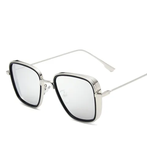 VWKTUUN квадратные винтажные мужские солнцезащитные очки в стиле стимпанк Солнцезащитные очки для мужчин s Уличная Толстая рамка UV400 зеркальные очки