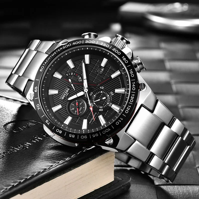 

2020New Men Automatic Mechanical Watch Fashion Casual Luxury Stainless Steel Top Brand Sport Self-Wind Watches Relogio Masculino