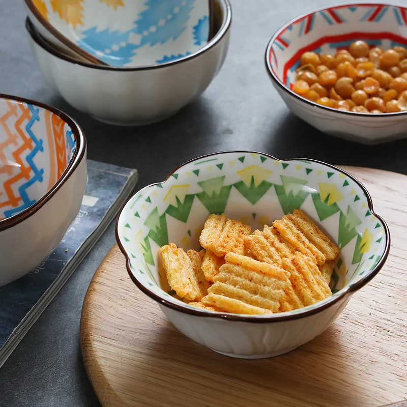 Блюдо для закусок в Корейском стиле подглазурная роспись вручную креативный