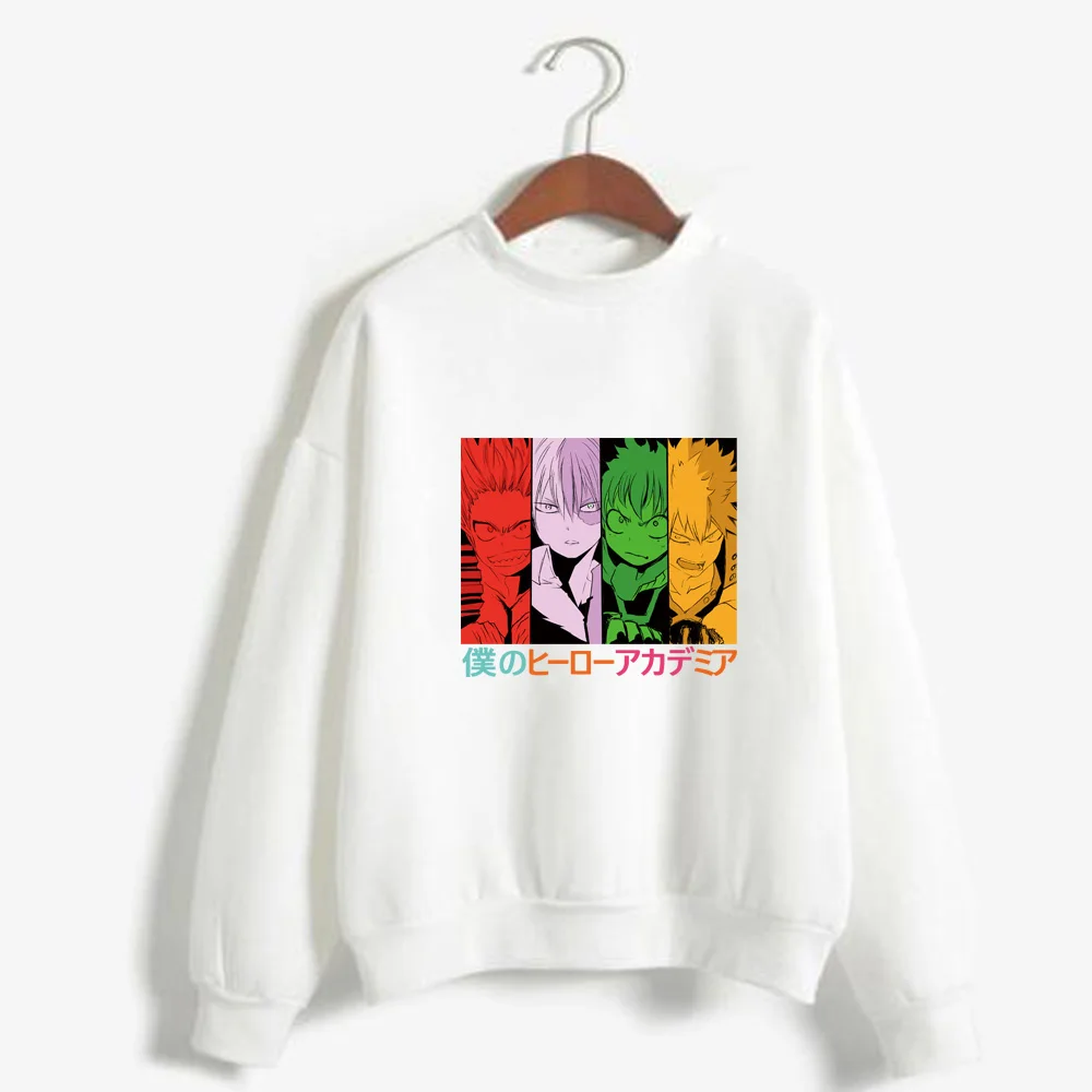 

Anime My Hero Academia Hoodie Casual Loose Long Sleeves O-neck Male and Female