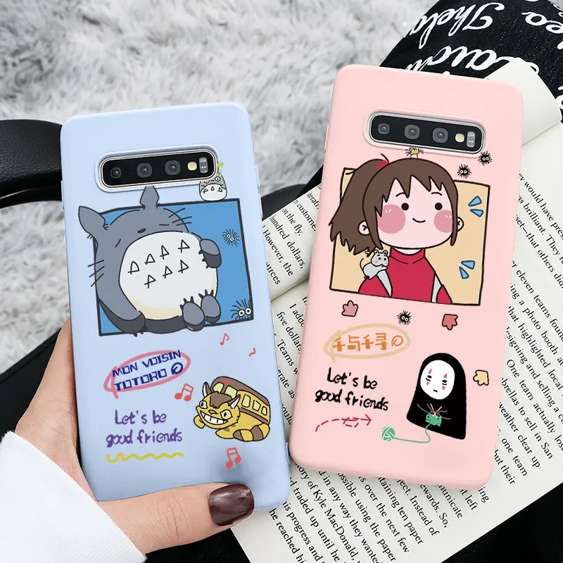 Чехол Totoro Spirited Away аниме для Samsung Galaxy S21 S20 FE Note 20 Ultra 10 9 8 S10 S10e S9 S8 Lite Plus Pro 2020
