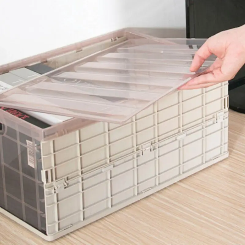 Durable Folding Storage Cases With Lid Waterproof Thick Collapsible Organizer Boxes For Blanket Clothes Books Under Bed In Cars |
