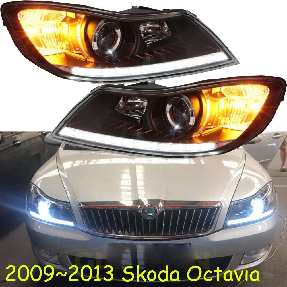 Автомобильный bupmer Передний фонарь 2009 ~ 2013y для Skoda Octavia автомобильные аксессуары