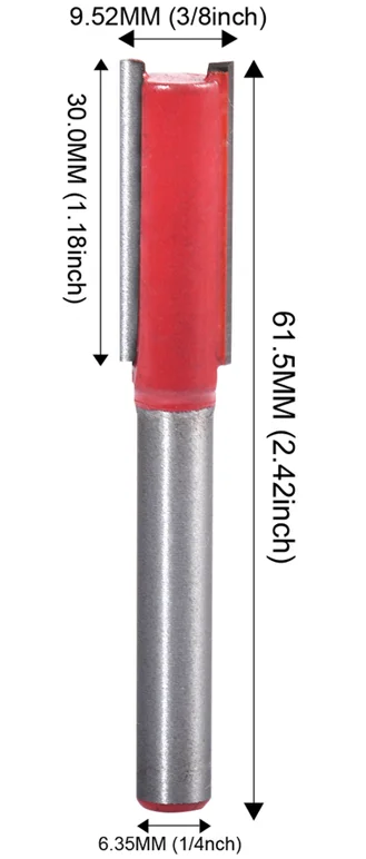 Size 6 Новинка, 1 шт., 1/4 дюйма/6,35 мм хвостовик, заподлицо, фреза, хвостовик, подшипник, деревообрабатывающий фреза для деревянных рабочих, нож для обрезки - Длина режущей кромки: Size 6