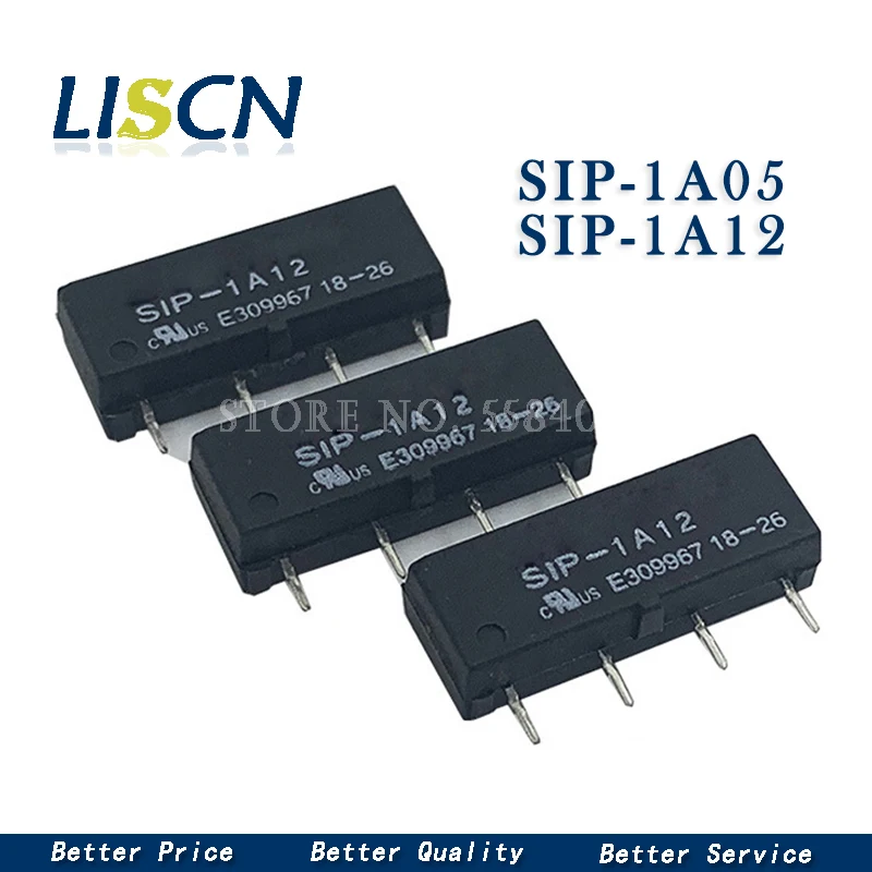 Реле Герконовое SIP-1A05 5V SIP-1A12 SIP-1A24 12V 24V 4PIN DIP DC5V/DC12V 2 шт. | Строительство и ремонт