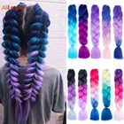 Синтетические косы Alileader Jumbo с эффектом омбре, синтетические волосы для кос, длинные прямые косы BraidsHair, предварительно растягивающиеся косы для женщин