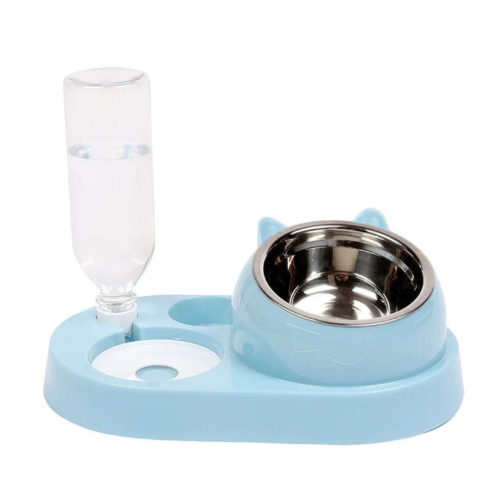 

Cat Feeder Automatic Pet Feeder Bowls And Drinkers Food Feeder Container For Dogs Cats Stainless Steel Pet Feeding Supplies